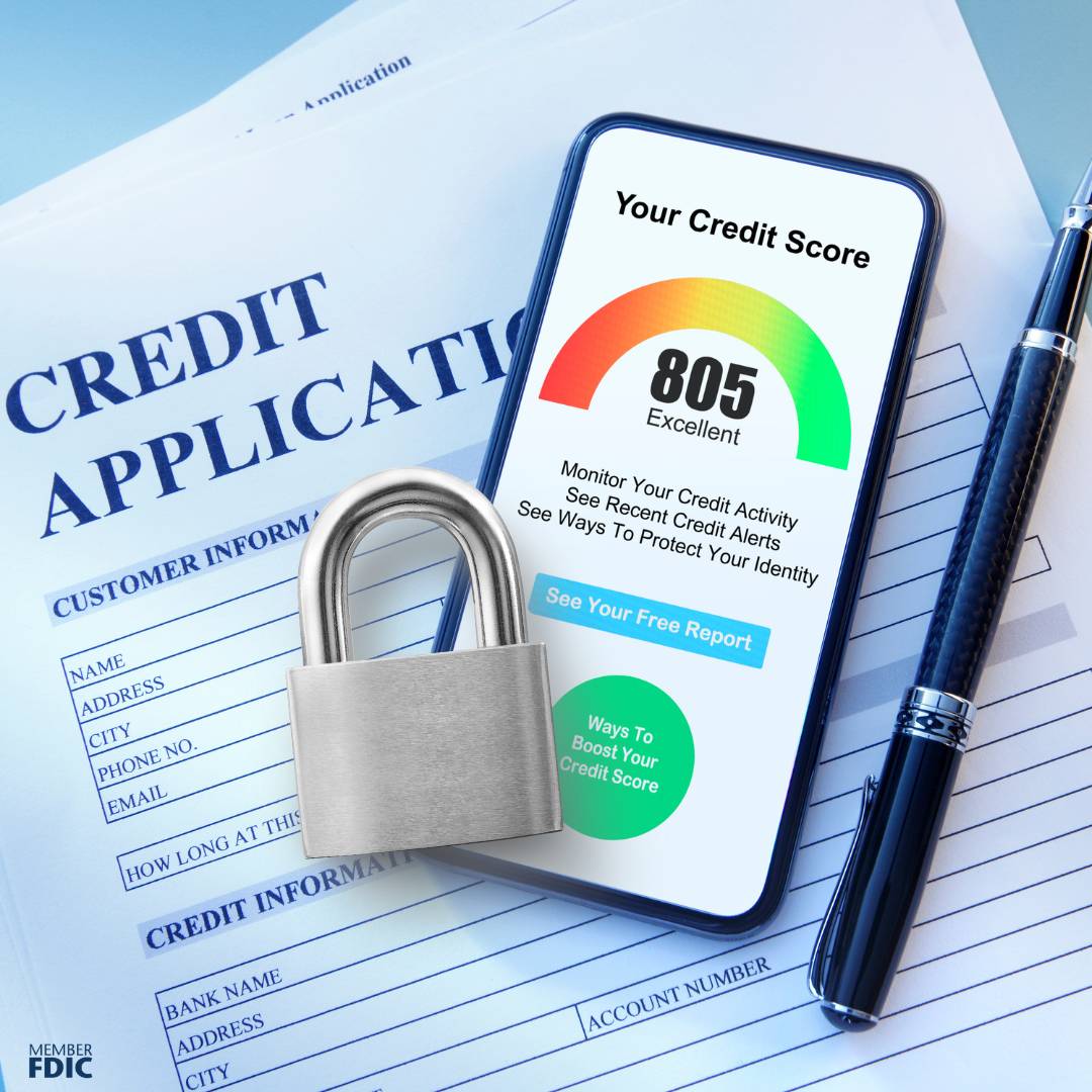 picture of credit score on a credit application.