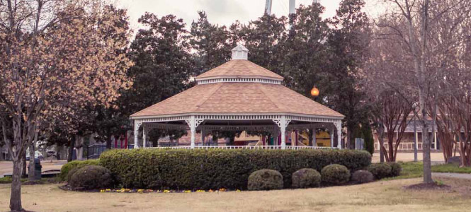 Large gazebo in a park